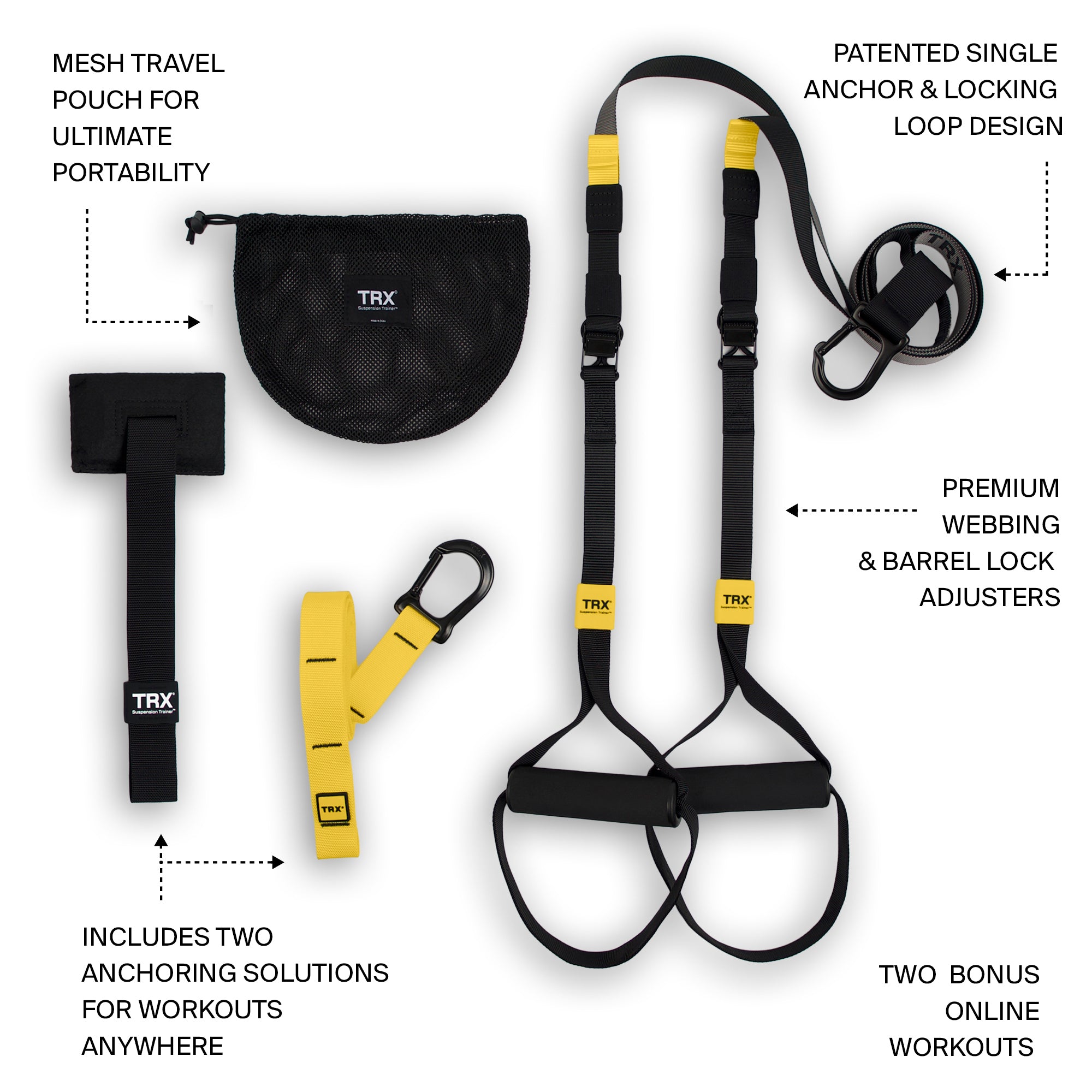 TRX GO & Go Bundle Home Suspension Resistance Trainer Workout System (Open Box) - VMInnovations