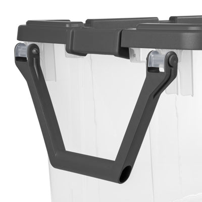 Sterilite 160 Qt Latching Stackable Wheeled Storage Box Container w/ Lid, 4 Pack - VMInnovations