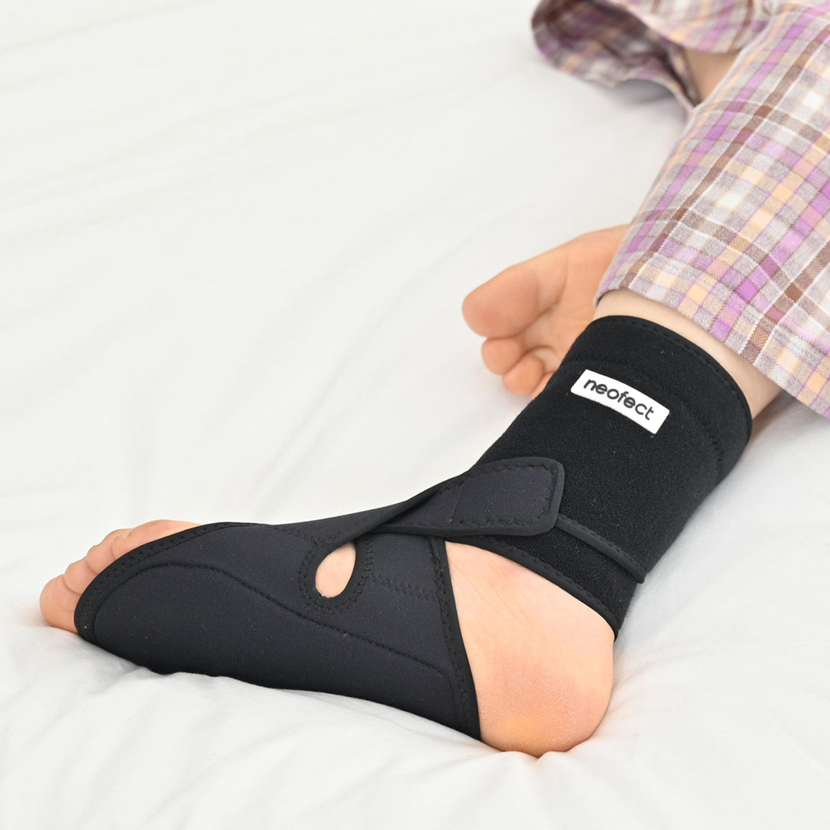 Neofect NDB-L Neoprene Drop Foot Ankle Brace for Stroke Recovery, Left Foot