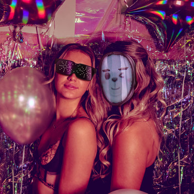 Chemion LED Light Digital Face Changing Mask for Parties and Events (Open Box) - VMInnovations