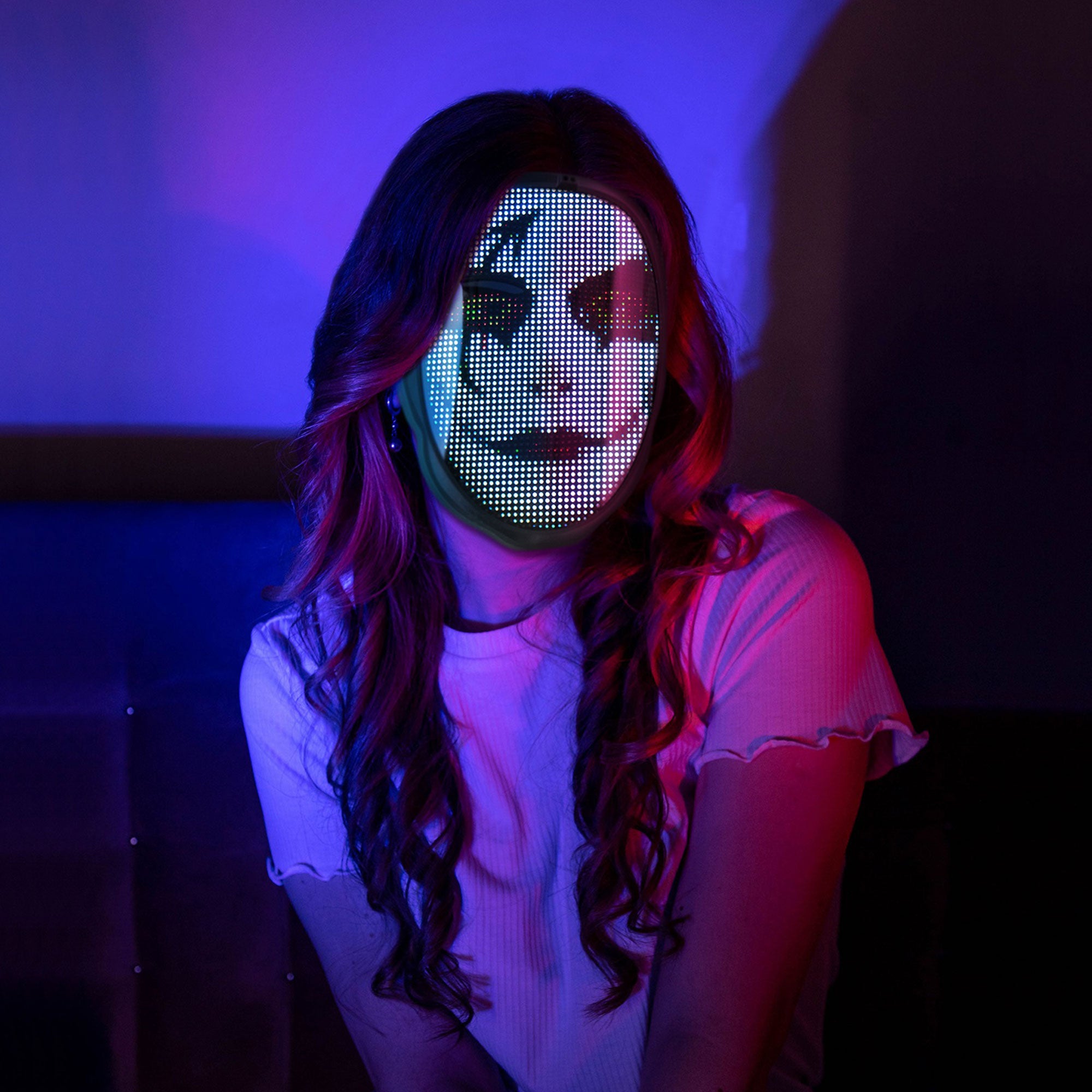 Chemion LED Light Digital Face Changing Mask for Parties and Events (Open Box) - VMInnovations