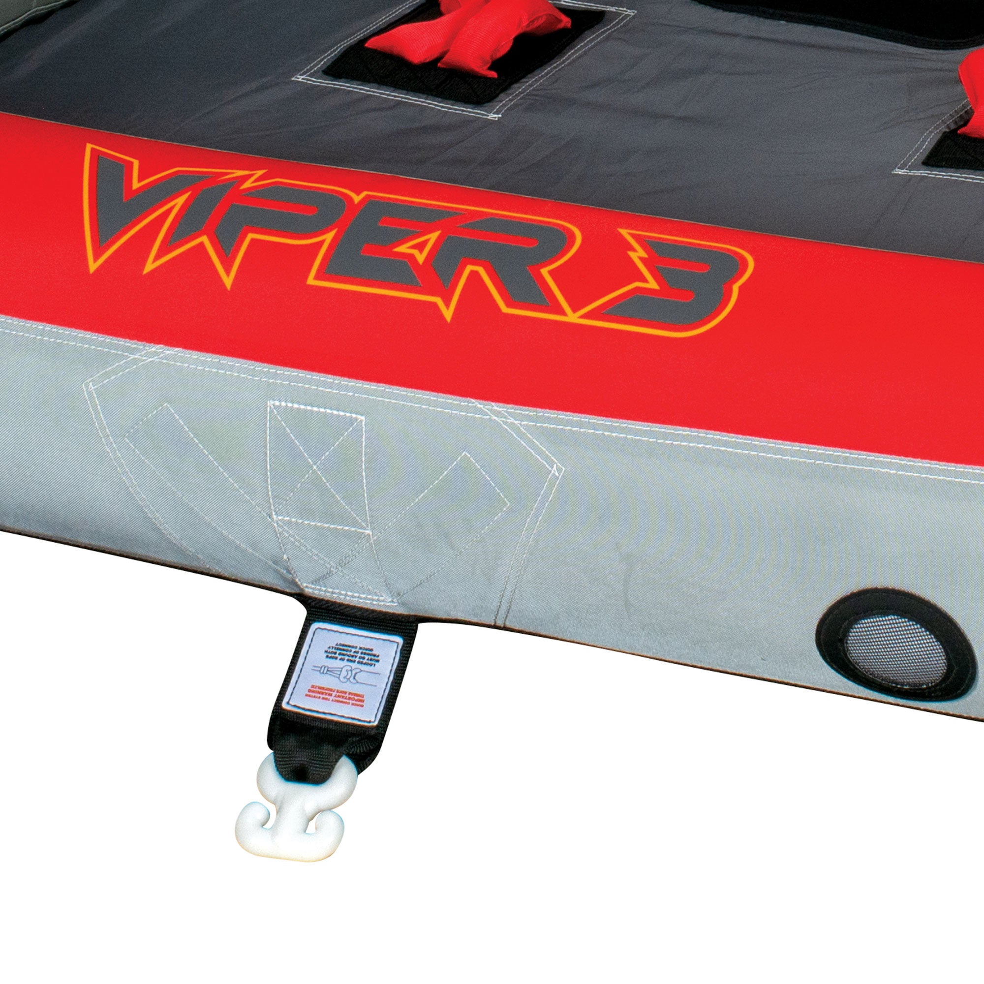 Connelly Viper 3 Person Inflatable Ride On Inner Tube w/2-Way Towing, Red (Used) - VMInnovations