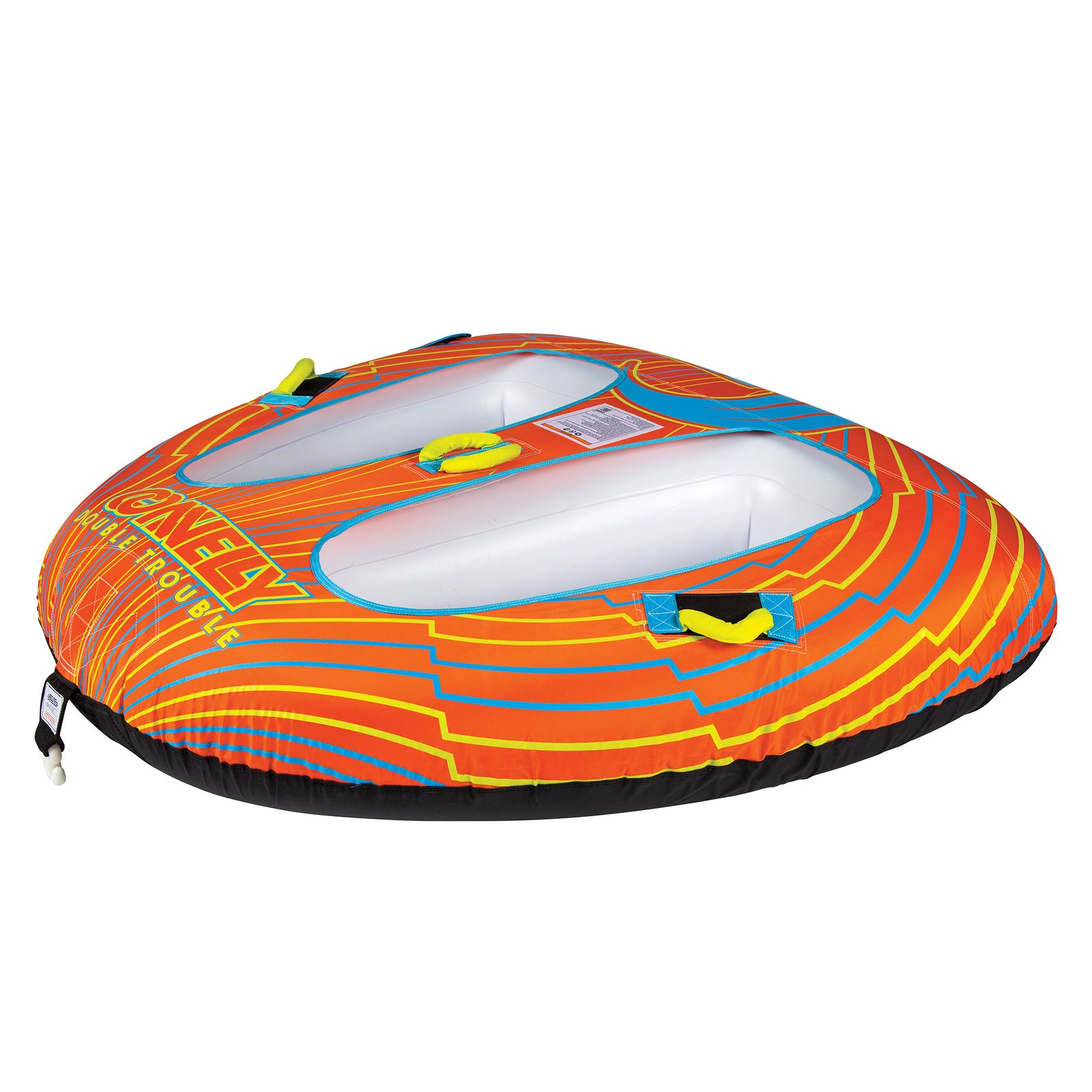 Connelly Double Trouble 2 Rider Inflatable Boat Towable Water Inner Tube, Orange - VMInnovations