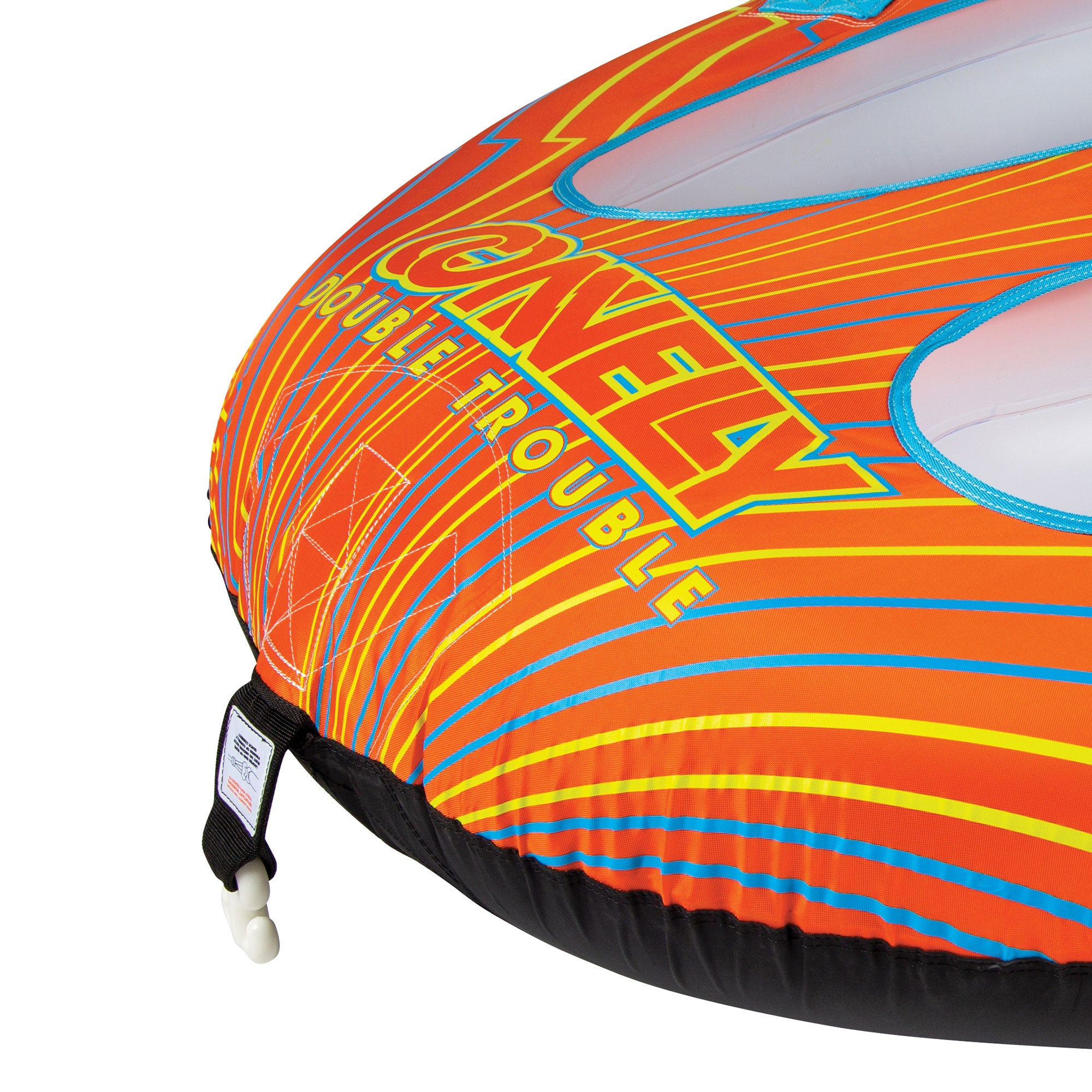 Connelly Double Trouble 2 Rider Inflatable Boat Towable Water Inner Tube, Orange - VMInnovations