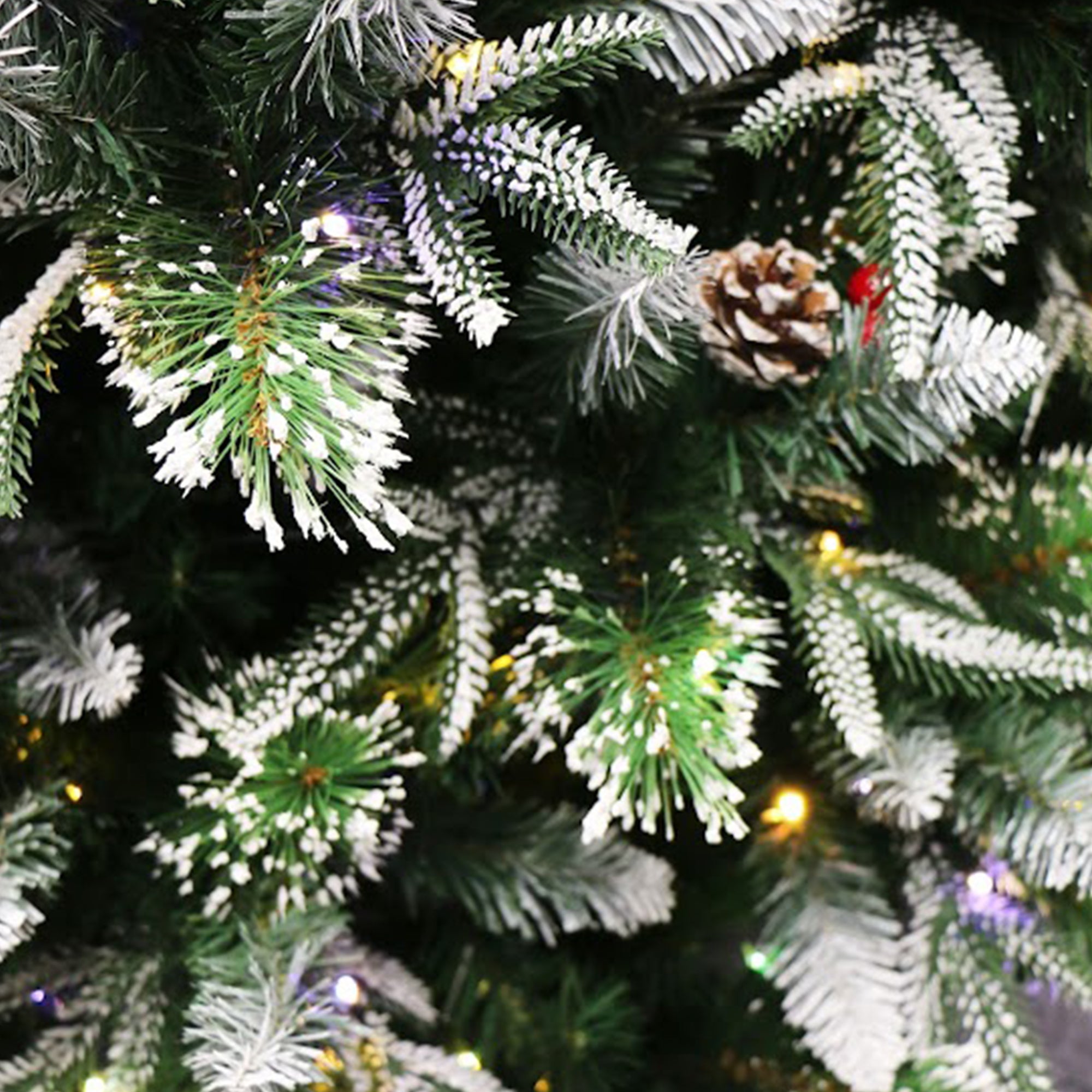 Holiday Stuff Company 6ft Prelit Super Full Dual Flocked Pine Tree (Open Box) - VMInnovations
