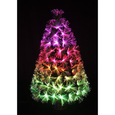 Holiday Stuff Company 3 Ft RGB Color Changing Vintage Fiber Optic Tree(Open Box)