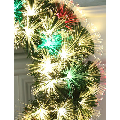 Holiday Stuff Company 24" Multi Color Fiber Optic Christmas Wreath w/ LED Lights