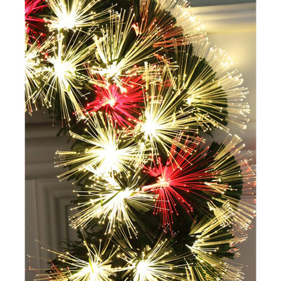 Holiday Stuff Company 16" Multi Color Fiber Optic Christmas Wreath w/ LED Lights