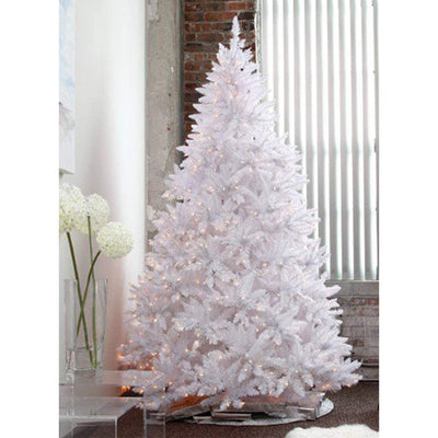 Holiday Stuff Company 7 Ft Prelit Sparkling White Artificial Tree with Stand