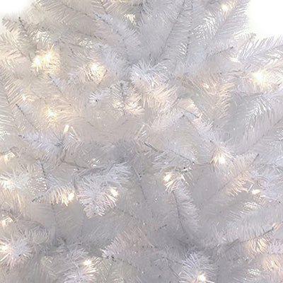Holiday Stuff Company 7 Ft Prelit Sparkling White Tree with Stand (Open Box)