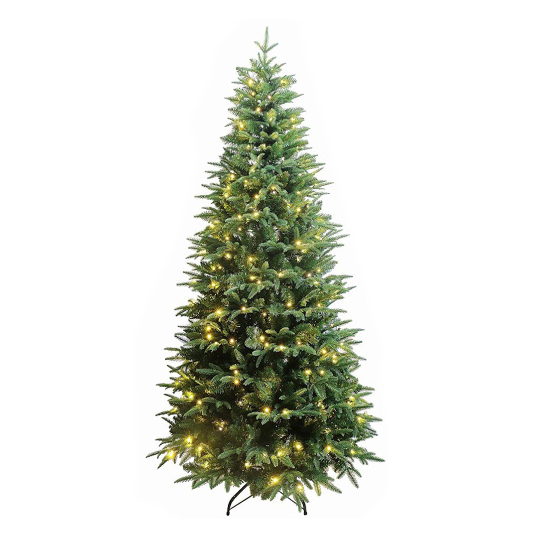 6 Foot Real Feel Prelit Forest Fir Slim Christmas Tree (Used)