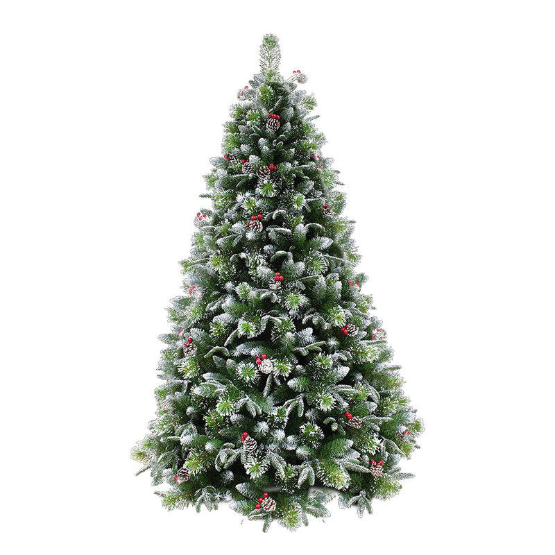 Holiday Stuff Company 6 Ft Unlit Super Full Flocked Pine Holiday Tree (Open Box)