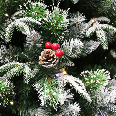 6 Ft Unlit Super Full Dual Flocked Pine Holiday Tree (Used) - VMInnovations