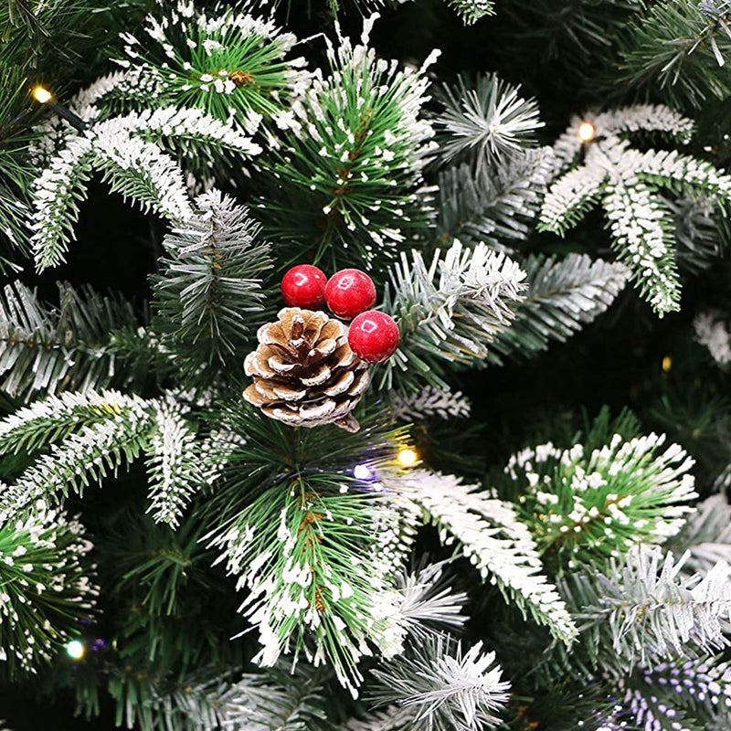 Holiday Stuff Company 6 Ft Unlit Super Full Flocked Pine Holiday Tree (Open Box)