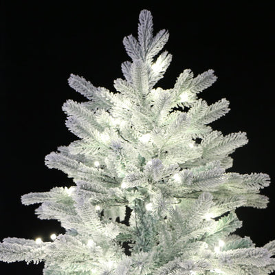 7 Ft Prelit Snow Angel Blue Spruce Flocked Artificial Tree (Open Box)