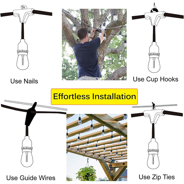 Svater 100-Foot Shatter Proof Dimmable Outdoor LED String Lights (Open Box)