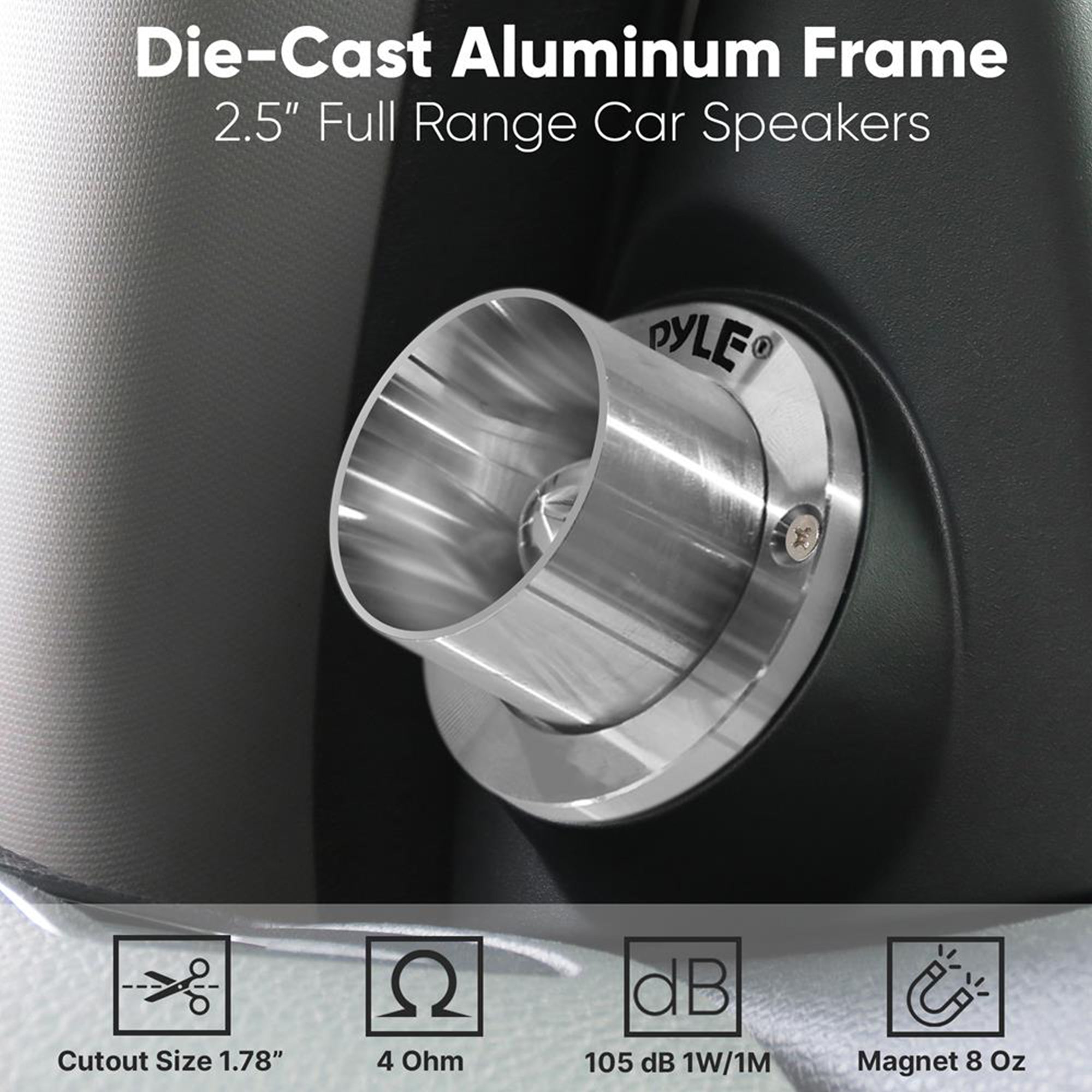 Pyle Pro Coil Titanium Dome Crossover Sound Tweeter for Car Stereo (2 Pack)