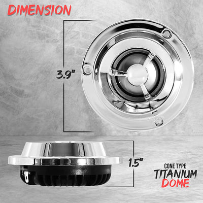 Pyle Pro 1.75 Inch Coil Titanium Dome Crossover Tweeter for Car Component Stereo