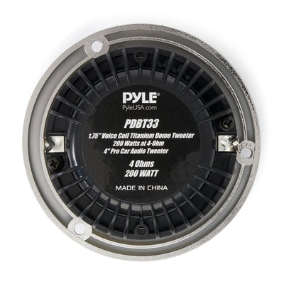 Pyle Pro 1.75 Inch Coil Titanium Dome Crossover Tweeter for Car Stereo (2 Pack) - VMInnovations
