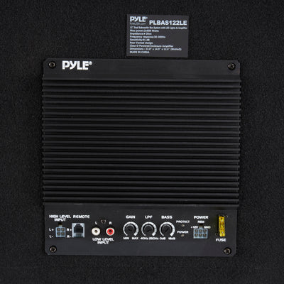 Pyle 12 Inch 600 Watt Mount Car Audio Subwoofer Enclosure Box with LED Lights - VMInnovations