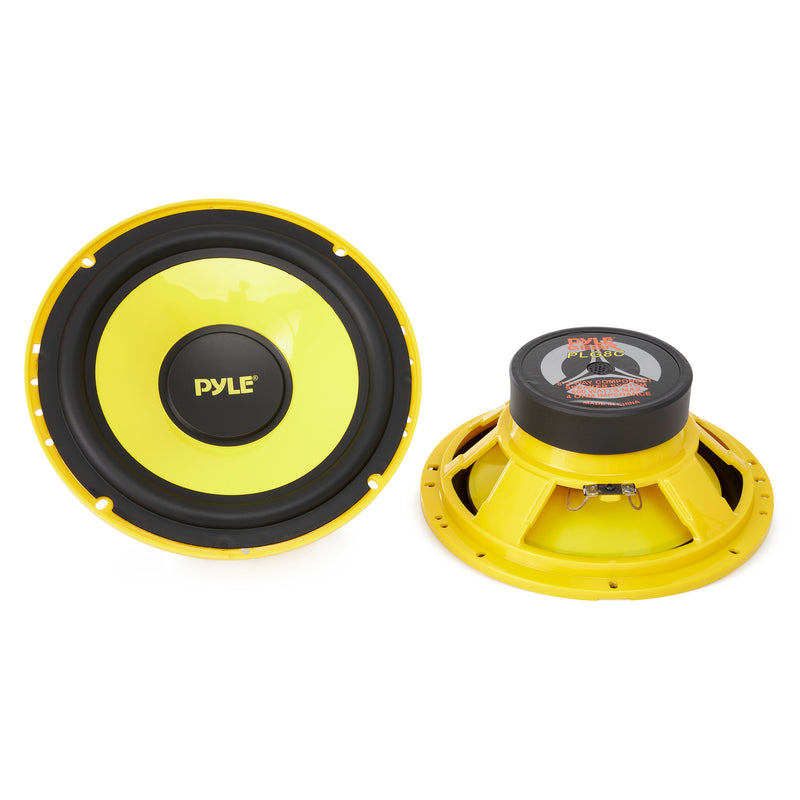 Pyle 600W 8 Inch Pro Midbass Woofer Audio Sound Speaker System for Car Stereo