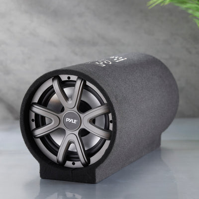 Pyle Car Audio 10 In 500W Carpeted Tube Speaker, Rear Vented Design (Open Box)