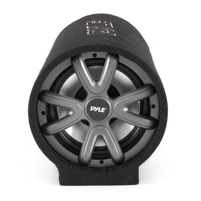 Pyle Car Audio 10 Inch 500W Carpeted Subwoofer Tube Speaker, Rear Vented Design