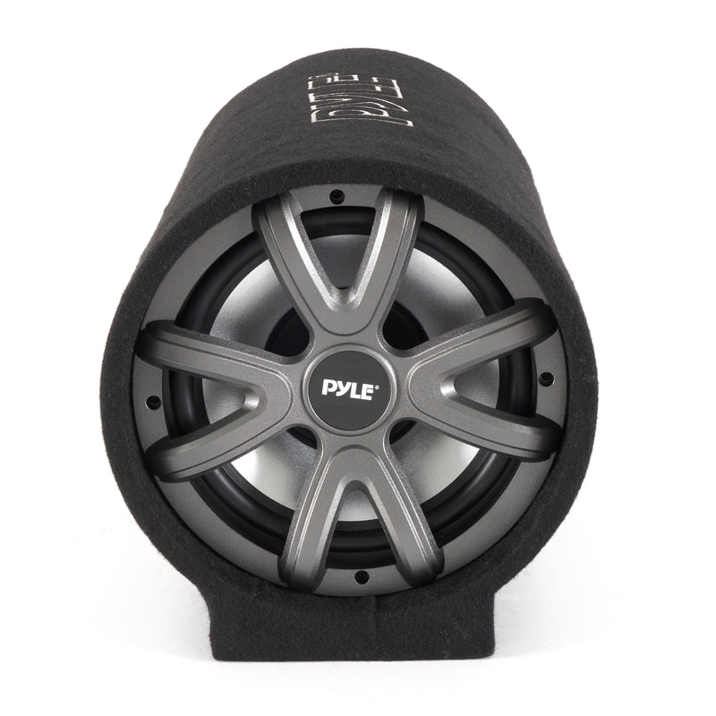 Pyle Car Audio 10 In 500W Carpeted Tube Speaker, Rear Vented Design (Open Box)