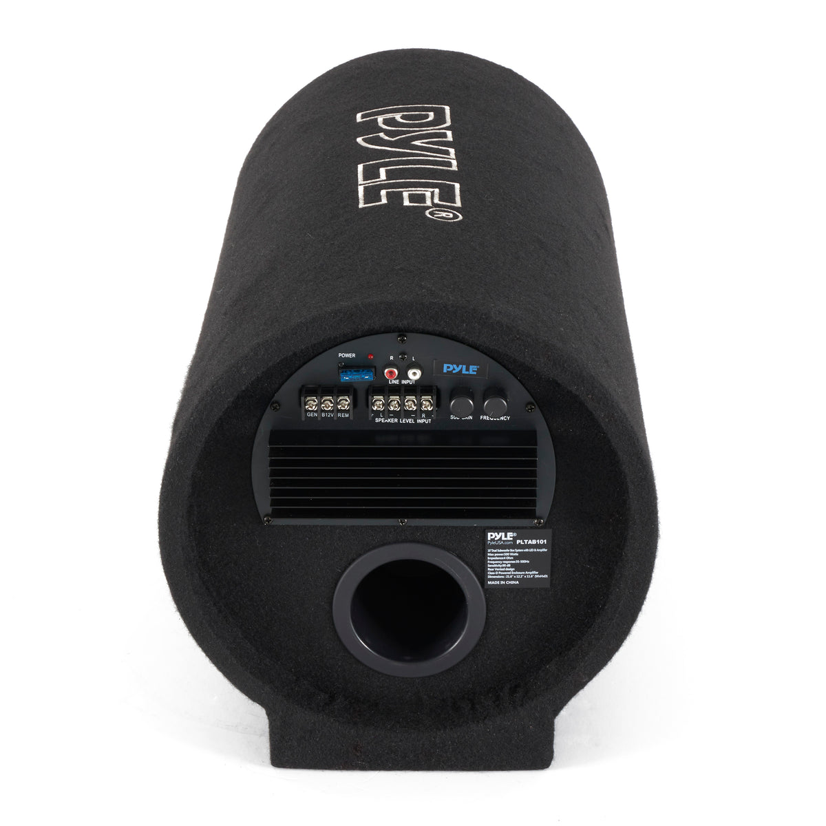 Pyle Car Audio 10 Inch 500W Carpeted Subwoofer Tube Speaker, Rear Vented Design