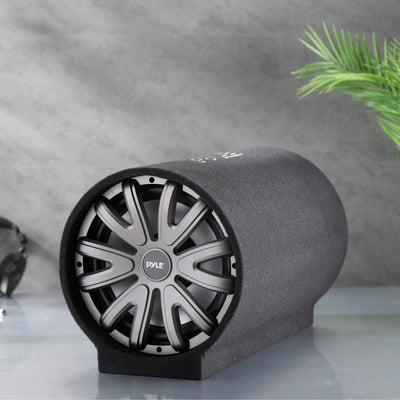 Pyle 12-Inch 600W Enclosed Carpeted Car Audio Subwoofer Tube Speaker System - VMInnovations