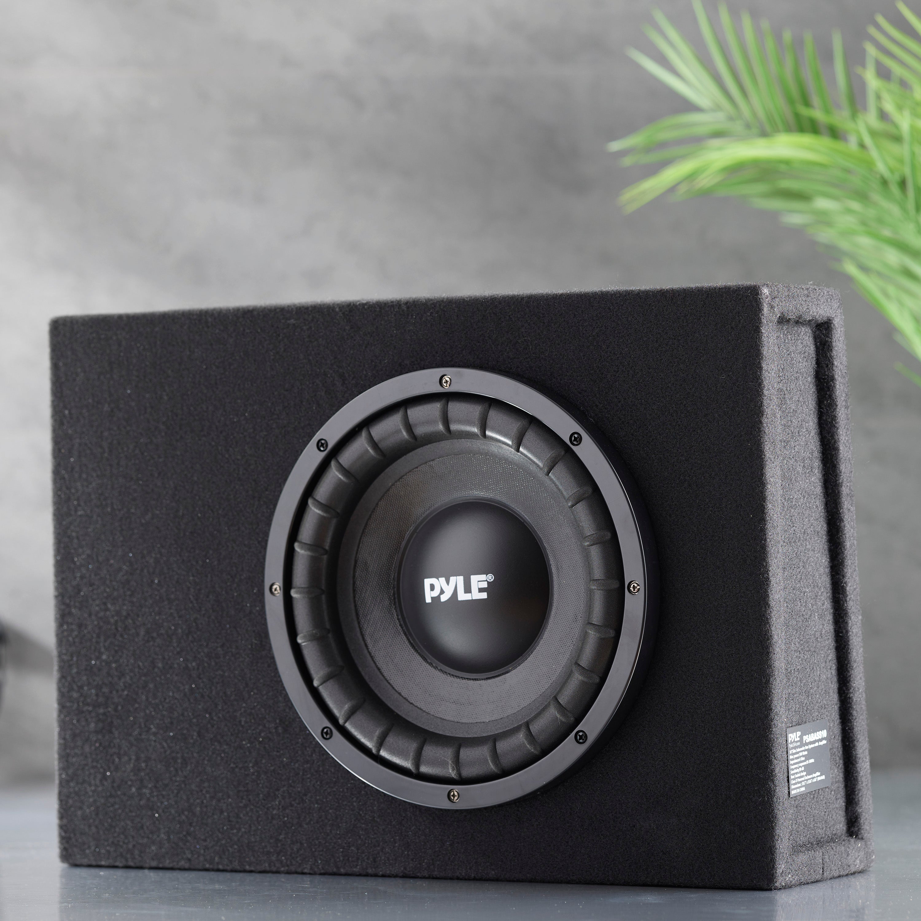 Pyle PSABASS10 Slim Mount Truck/Car Audio 10 Inch Subwoofer Box Sound System