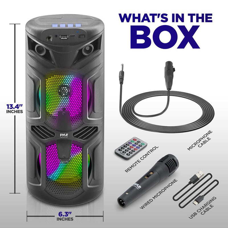 Pyle Bluetooth Party Lights Karaoke System w/ Wireless Mic (Open Box)