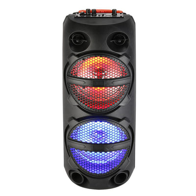 Pyle PPHP2614B 200 Watt Portable Bluetooth Speaker System w/ Microphone, 2 Pack