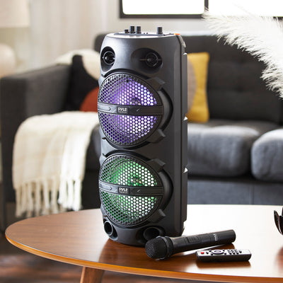 Pyle PPHP2614B 200 Watt Portable Bluetooth PA Speaker System with Microphone