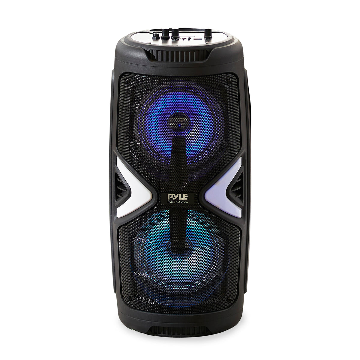 Pyle Portable Bluetooth Rechargeable Karaoke System with Wireless Mics (2 Pack)