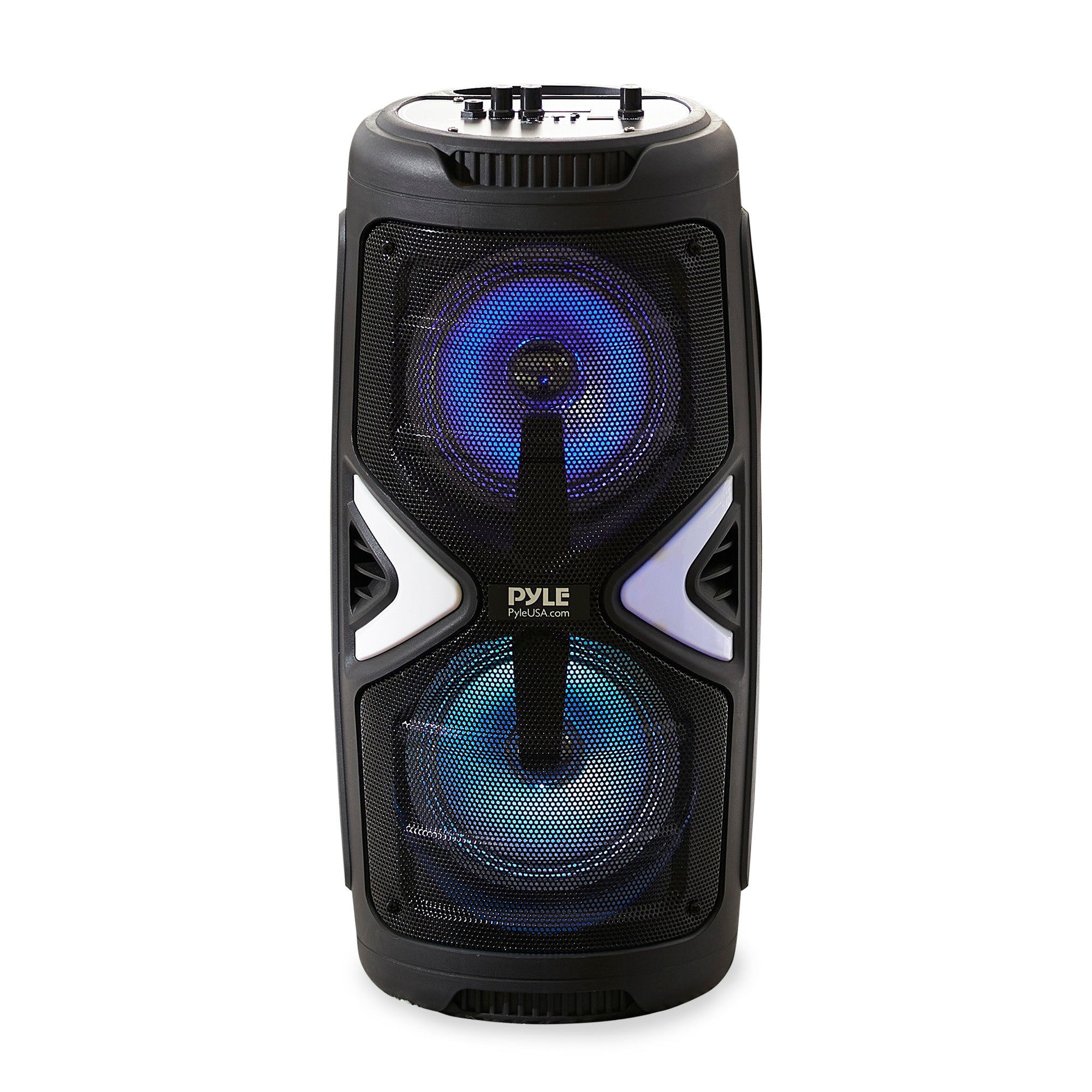 Pyle Portable Bluetooth Rechargeable Karaoke System with Wireless Mics (2 Pack)