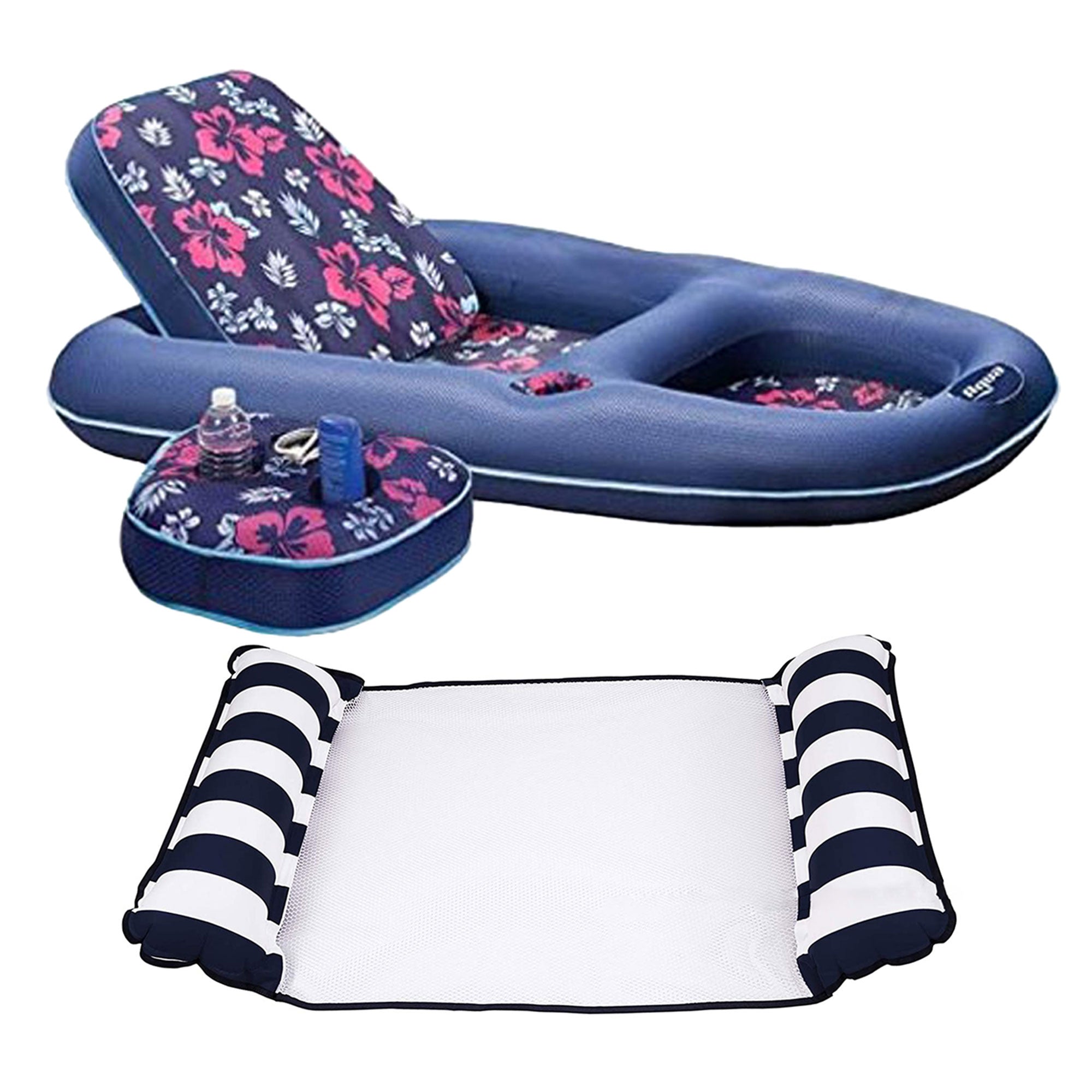 Aqua Leisure 2 in 1 Campania Pool Float Lounger & 4 in 1 Monterey Hammock Chair