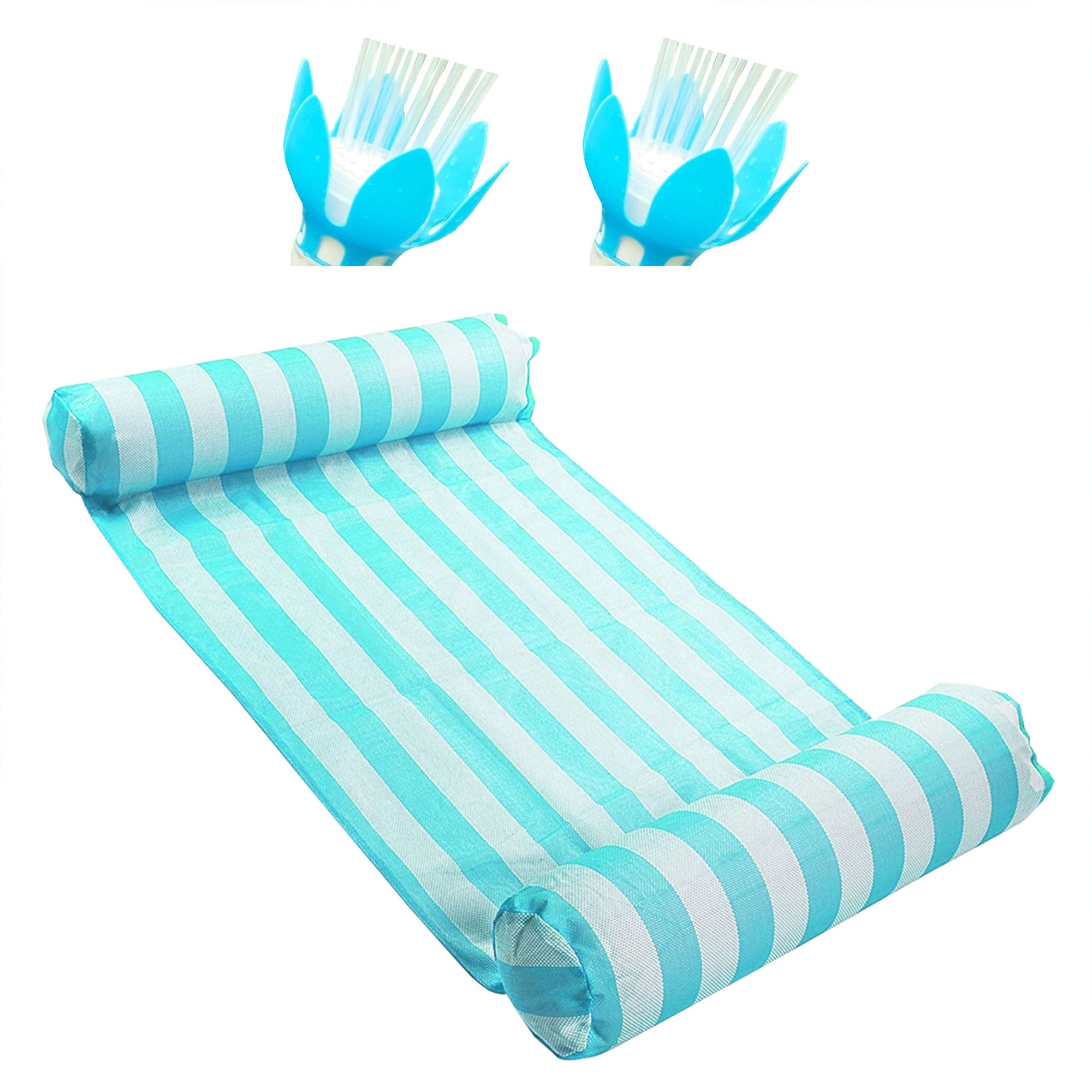 Magic Pool Fountain Water Fountain w/ Bulb (2 Pack) & Comfy Floats Pool Hammock