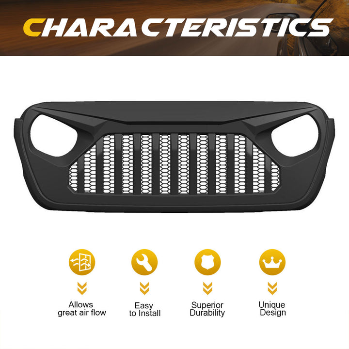 American Modified Vader Grille w/ Mesh for 2018-2022 Jeep Wrangler (Used) - VMInnovations