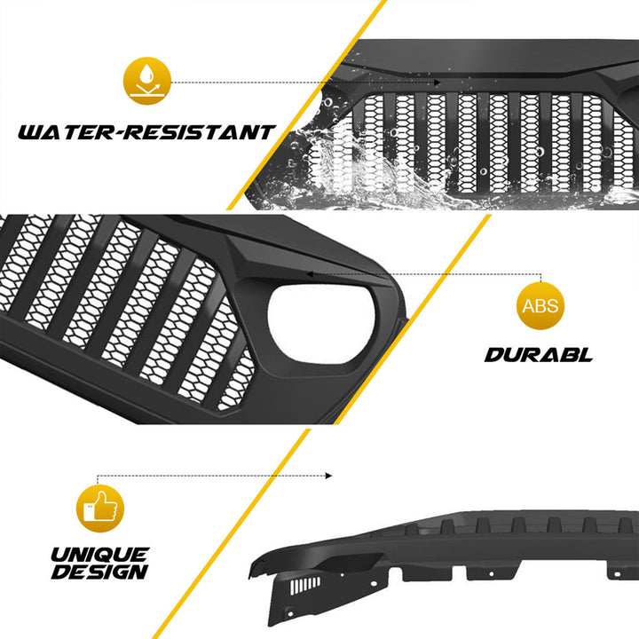 AMERICAN MODIFIED Vader Grille for 2018+ Jeep Wrangler JL & 2020+ Gladiator JT