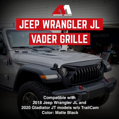 AMERICAN MODIFIED Vader Grille,2018+ Wrangler JL & 2020+ Gladiator JT (Open Box)