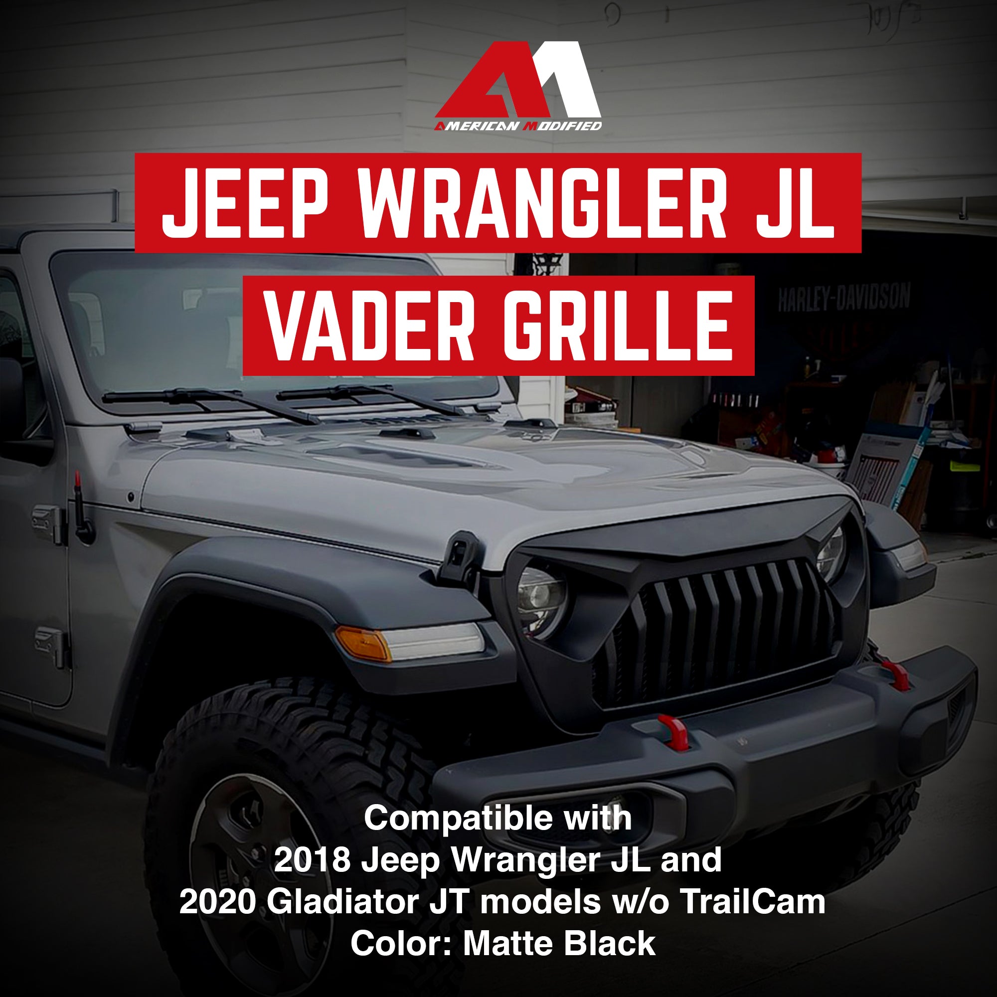 AMERICAN MODIFIED Vader Grille, '18+ Wrangler JL & '20+ Gladiator JT (For Parts) - VMInnovations