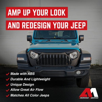AMERICAN MODIFIED Vader Grille, '18+ Wrangler JL & '20+ Gladiator JT (For Parts) - VMInnovations