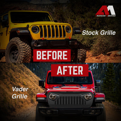 AMERICAN MODIFIED Vader Grille, '18+ Wrangler JL & '20+ Gladiator JT (For Parts) - VMInnovations
