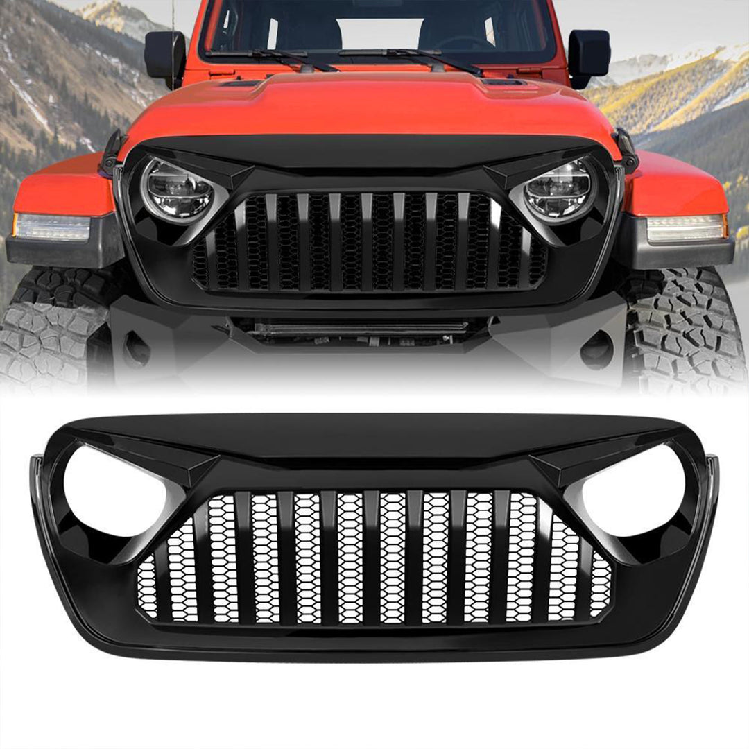 AMERICAN MODIFIED Front Mesh Grille for 2018+ Jeep Wrangler JL & Gladiator JT