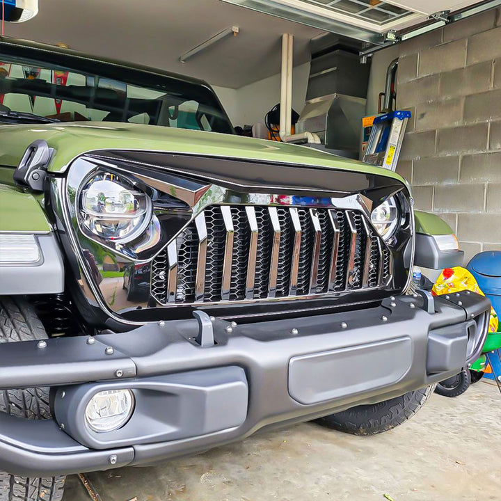 AMERICAN MODIFIED Front Mesh Grille for 2018+ Jeep Wrangler JL & Gladiator JT