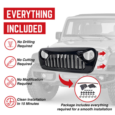 AMERICAN MODIFIED Vader Grille,2018+ Wrangler JL & 2020+ Gladiator JT (Open Box) - VMInnovations