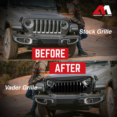 AMERICAN MODIFIED Vader Grille,2018+ Wrangler JL & 2020+ Gladiator JT (Open Box) - VMInnovations