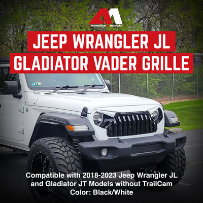 American Modified Vader Grille w/ Mesh for 2018-2022 Jeep Wrangler (Used) - VMInnovations