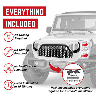 American Modified Vader Grille w/ Mesh for 2018-2022 Jeep Wrangler (Used) - VMInnovations